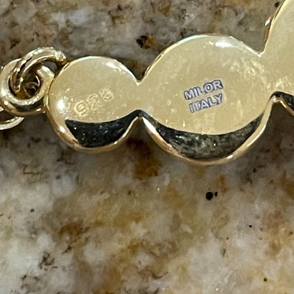 Milor Italy 925 Turquoise Necklace on 18" Chain - Picture 5 of 8